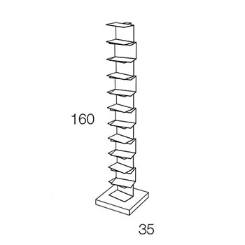 H. 160 cm x 35 cm