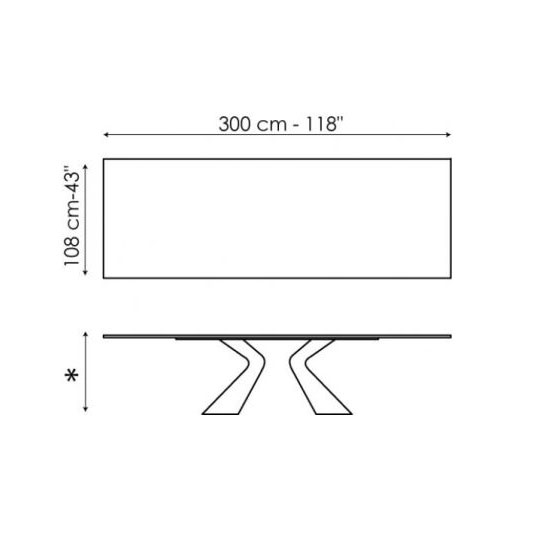 300×108 cm