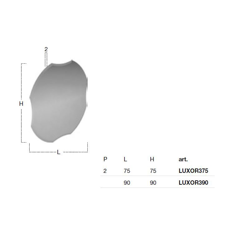 Specchio tondo H. 75 cm – L. 75 cm