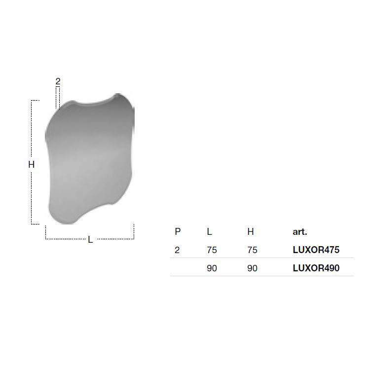 Specchio quadrato H. 90 cm – L. 90 cm