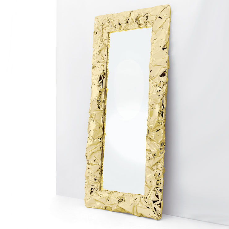 OPINION CIATTI specchio rettangolare da parete TAB.U MIRROR (L 190 cm  Cromato - Alluminio e vetro) 