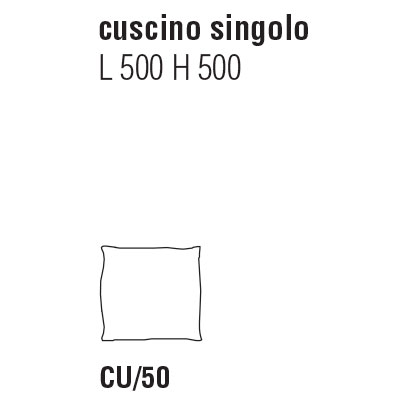Cuscino Singolo cm. 50 L. x 50 P.