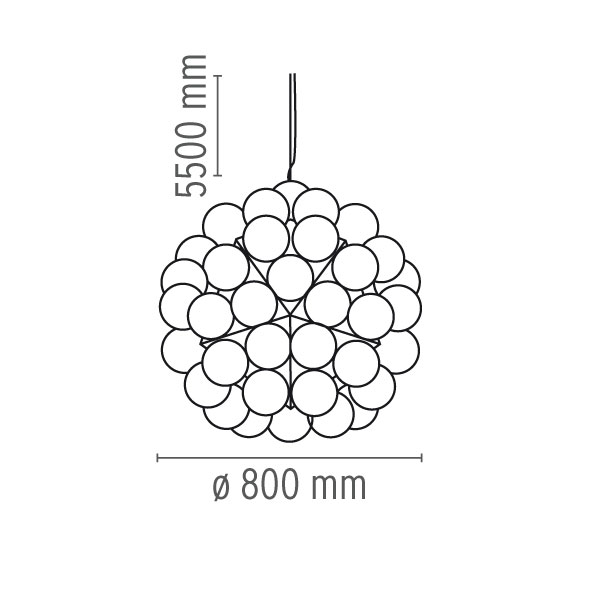 S1 – 60 Lampadine – Ø 80 cm