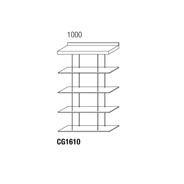 CG1610 – cm. 100Lx35Px164,6H