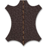 Pelle con cucitura a contrasto 68 Chocolate