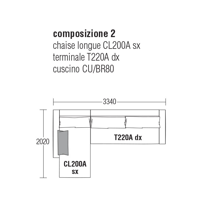 Composizione 2 cm. 334Lx202P