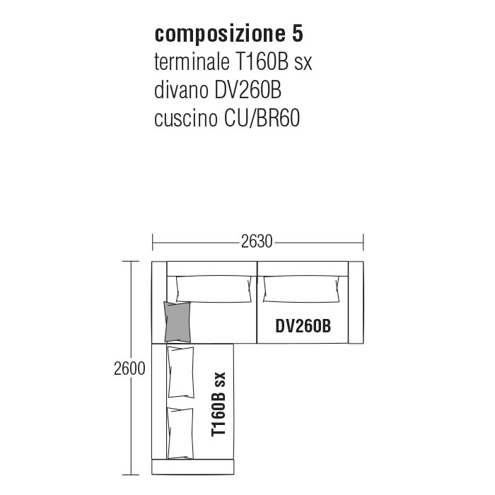 Composizione 5 cm. 263Lx260P