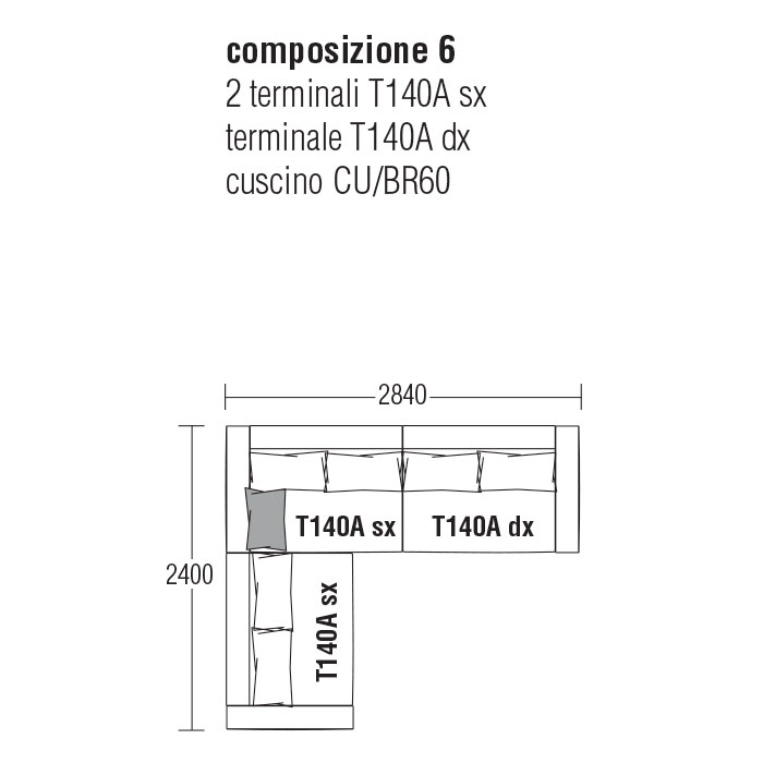 Composizione 6 cm. 284Lx240P