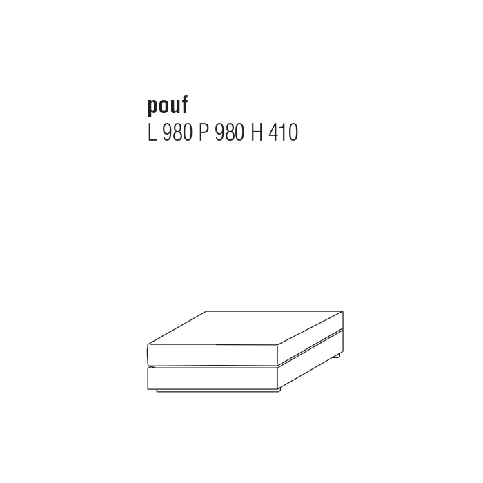 Pouff cm. 98×98