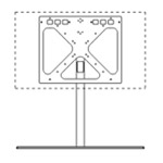 H. 94 cm, senza mensola (TV max 55″)