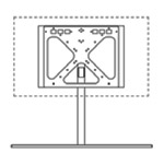 H. 94 cm, senza mensola (TV max 65″)