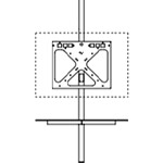 Posizionamento TV h. 119 cm, con mensola (TV max 65″)