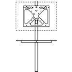 Posizionamento TV h. 151 cm, con mensola (TV max 70″)