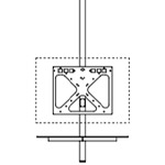 Posizionamento TV h. 94 cm, con mensola (TV max 55″)