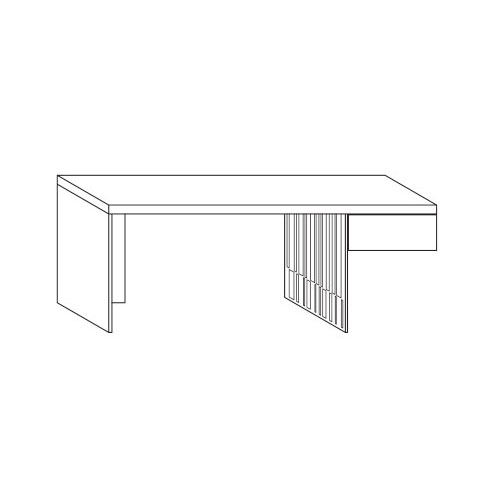 L. 184 cm – P. 50 cm – H. 71,8 cm