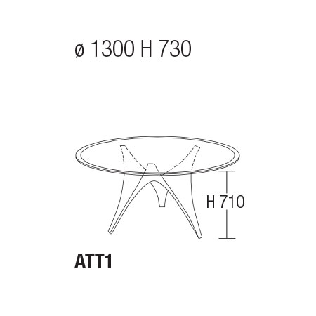 Tondo Ø 130 cm – H. 73 cm