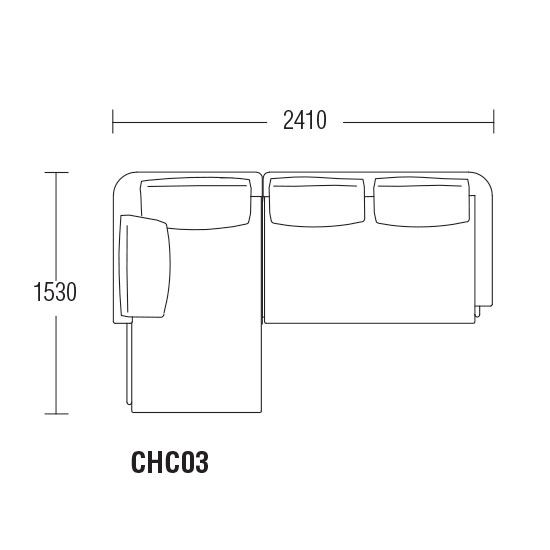 Composizione Angolare cm. 241 L. x 153 P.