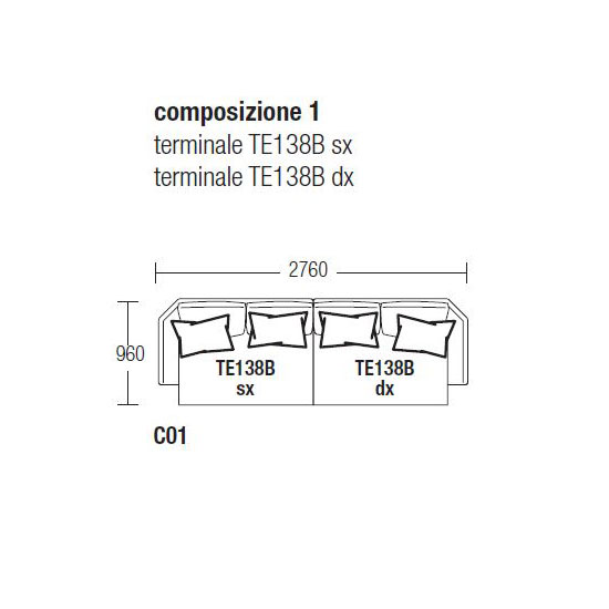 Composizione 1 cm 276Lx96P