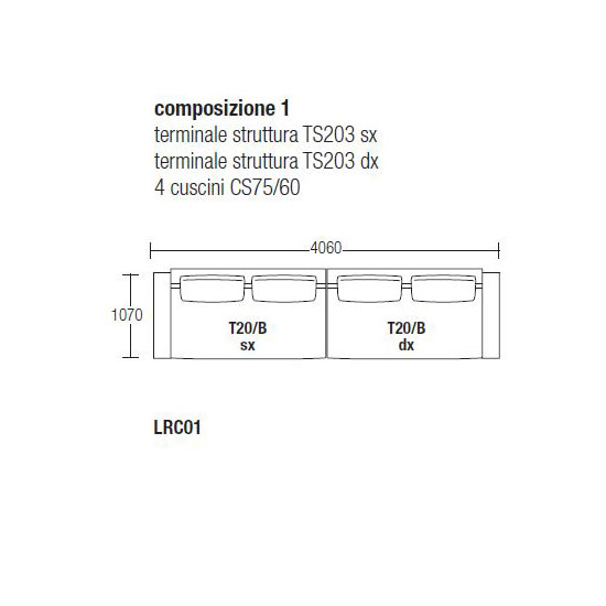 Composizione 1 cm 406Lx107P