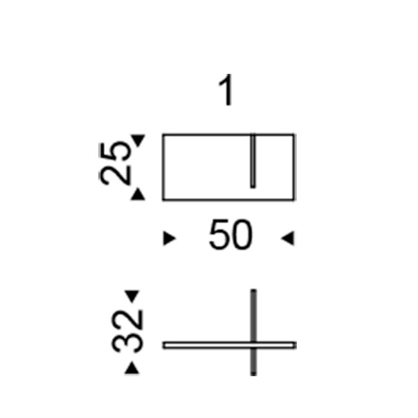 cm. 50 L. x 25 P. x 32 H.