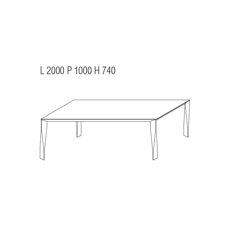 Rettangolare – cm. 200 L. x 100 P. x 74 H.