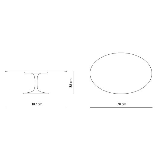 L. 107 cm – P. 70 cm – H. 38 cm