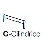 Basamento cilindrico Sospendo in metallo h. 12 cm Piombo