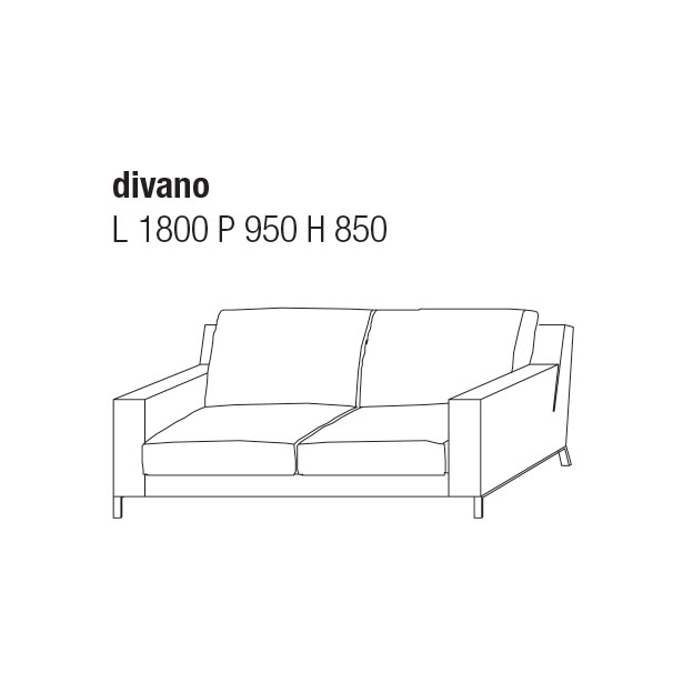 Divano – cm. 180 L. x 95 P. x 85 H.