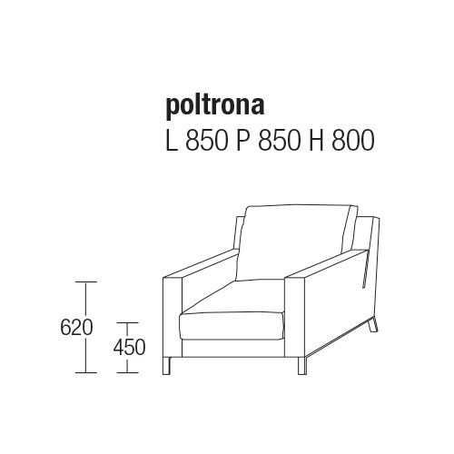 Poltrona – cm. 85 L. x 85 P. x 80 H.