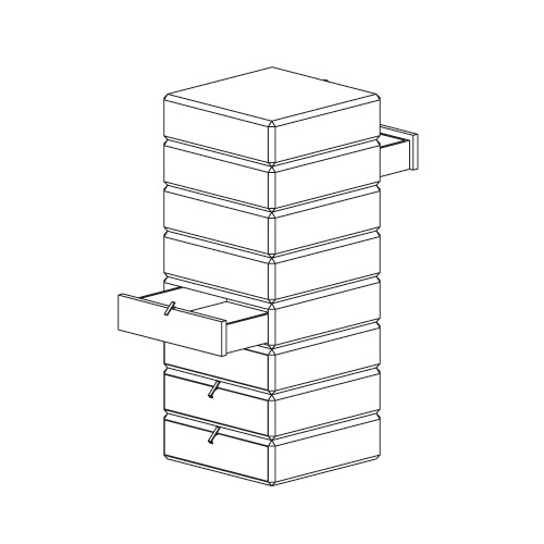 WC12/01 – cm. 50 L. x 50 P. x 122 H.